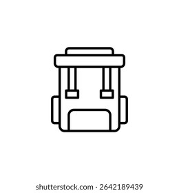 Minimalist Line Art Backpack Icon For Outdoor Adventure And Travel