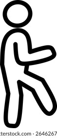 Minimalist line art basketball block icon