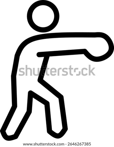 Minimalist line art basketball rebound icon