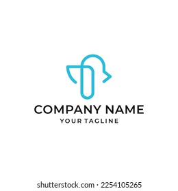 Minimalist Line Art Bird Logo Design