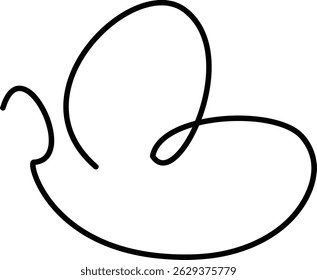 Minimalist line art of a butterfly. Simple, elegant design on a white background. Concept for nature, freedom, and transformation. Clean, modern aesthetic.