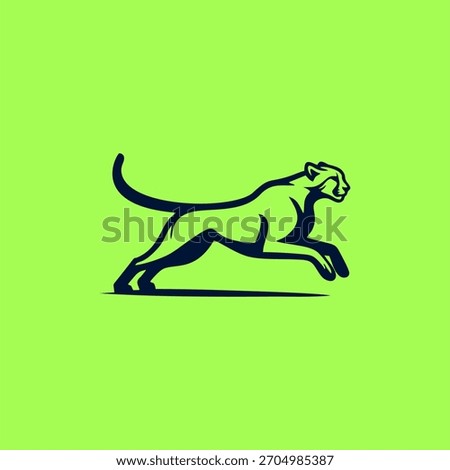 Minimalist Line Art Cheetah Logo for Brand Identity