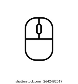 Minimalist Line Art Computer Mouse Icon for Digital and Web Interfaces
