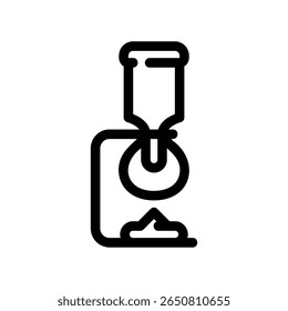 Linha de arte minimalista que representa uma máquina de café a vácuo