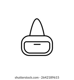 Minimalist Line Art Depiction Of Fashionable Handbag Accessory On Transparent