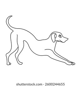 A Dog’s Minimalist Line Art Design.