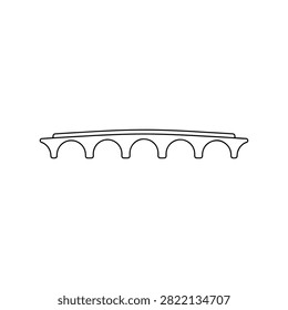 Minimalist Line Art Elegant Bridge Illustration