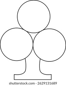 Minimalist line art of an ellipse-shaped tree, featuring smooth, flowing curves and simple branches, evoking elegance, nature, and balance in a modern aesthetic.