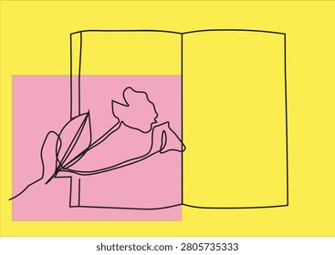Flor minimalista del arte