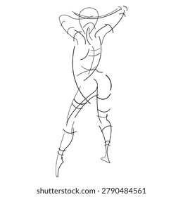 Minimalist line art gesture