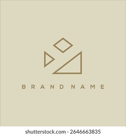 minimalist line art house and initial Y logo vector