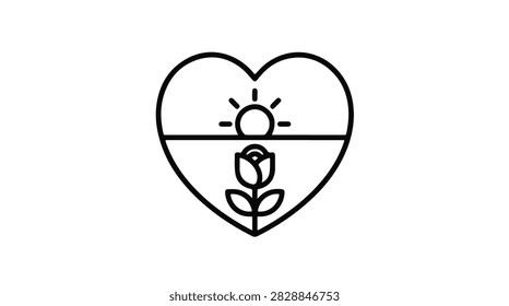 A minimalist line art