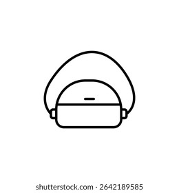 Minimalist Line Art Illustration Of A Portable Vr Headset Design