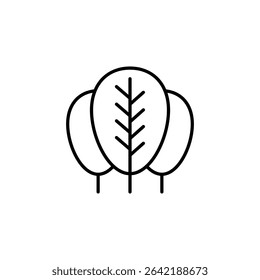 Minimalist Line Art Illustration Of A Small Group Of Trees