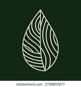 Un icono de hoja de arte de línea minimalista con un diseño simple y elegante sobre un fondo oscuro