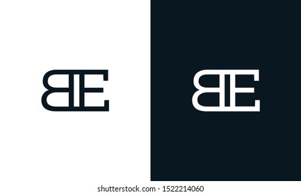 Minimalist line art letter BE logo. This logo icon incorporate with two letter B and E in the creative way.