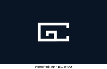 Minimalist line art Letter CG logo. This logo icon incorporate with C and G in the creative way.