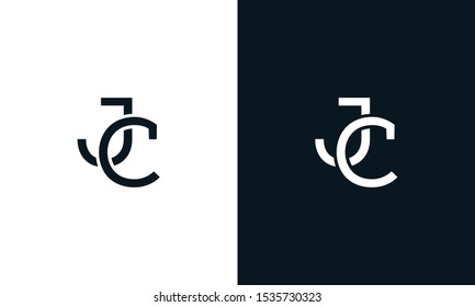 Minimalist Line Art Letter Jc Logo Stock Vector Royalty Free Shutterstock