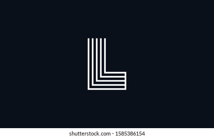 Minimalist line art letter L logo.