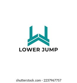 Minimalist line art letter LJ logo design inspiration