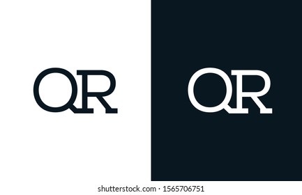 Minimalist line art letter QR logo.

