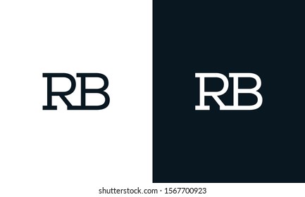Minimalist line art letter RB logo. This logo icon incorporate with two letter in the creative way.

