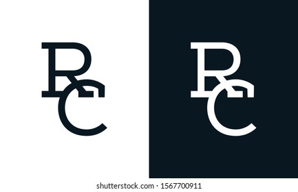 Minimalist line art letter RC logo. This logo icon incorporate with two letter in the creative way.
