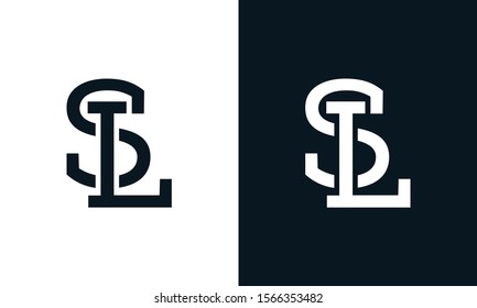 Minimalist line art letter SL logo.