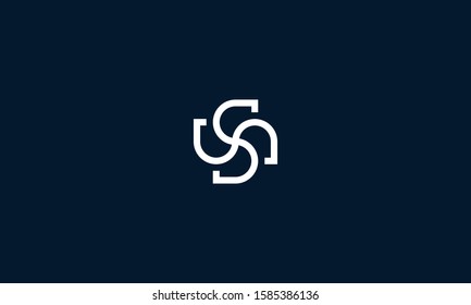 Minimalist line art Letter ss logo. This logo icon incorporate with letter S in the creative way.