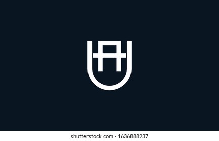 Minimalist line art letter UA logo. This logo icon incorporate with letter U and A in the creative way.