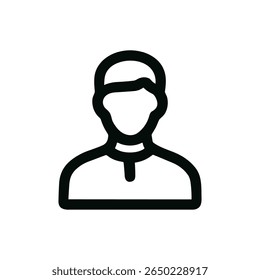 Minimalist Line Art Person Profile Avatar User Account Icon