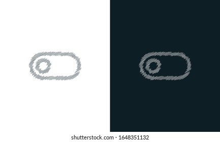 Minimalistische Linie Kunst Drehbuchschalter Symbol. Trendy Flat Hand gezeichnete Vektorillustration Illustration für Grafik und Web Design.