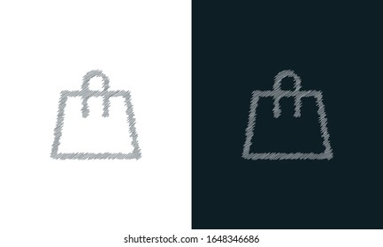Minimalist line art scribble wrong icon. Trendy Flat Hand drawn style vector illustration for graphic and web design.