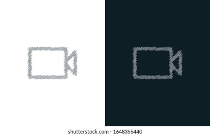 Minimalist line art scribble wrong icon. Trendy Flat Hand drawn style vector illustration for graphic and web design.