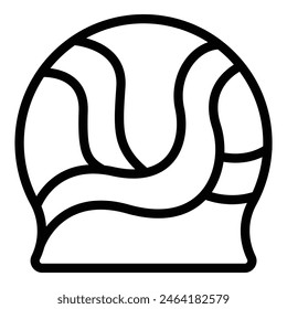 Minimalist line art of a snail shell suitable for various design purposes