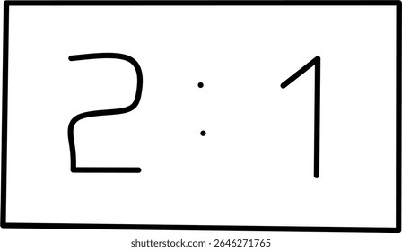 Minimalist line art soccer scoreboard icon