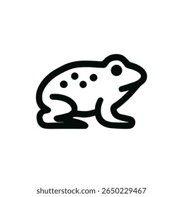 Minimalist Line Art Spotted Frog Amphibian Illustration Graphic Icon