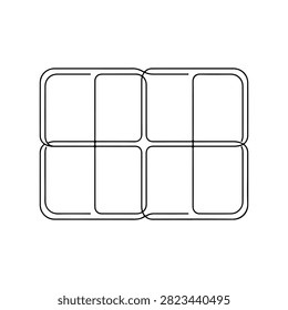 Minimalist Line Art Window Illustration