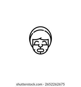 Minimalist line art of a woman with a facial mask and headband, representing skincare, beauty routine, and spa treatment. Clean outline icon on white background, perfect for wellness and cosmetic desi