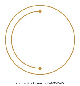 Minimalist Line Badge and Label, Round Logo Frame