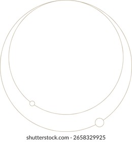 Design de moldura geométrica de círculo de linha minimalista 