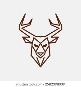 Minimalist Line The Deer Logo