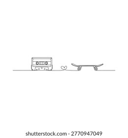 Minimalist line drawing featuring