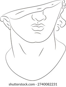 Minimalist Line Drawing Fragmented