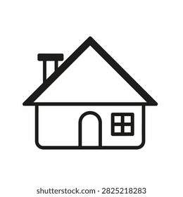 Minimalist line drawing house