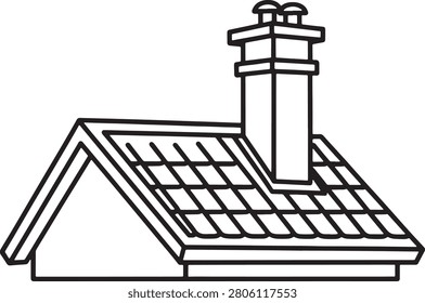 Minimalist line drawing house