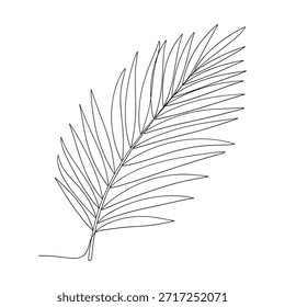 Um desenho de linha minimalista de um ramo de pinho com muitas agulhas.