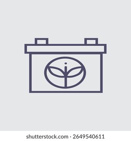 Minimalist line drawing showcases a plant based energy source on a light gray background offering a modern, eco-friendly design concept.