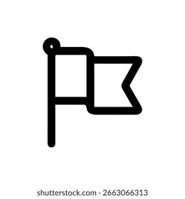 Minimalist Line Drawing Simple Flag Symbol Mark Navigation Icon