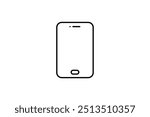 Minimalist line drawing of a smartphone icon